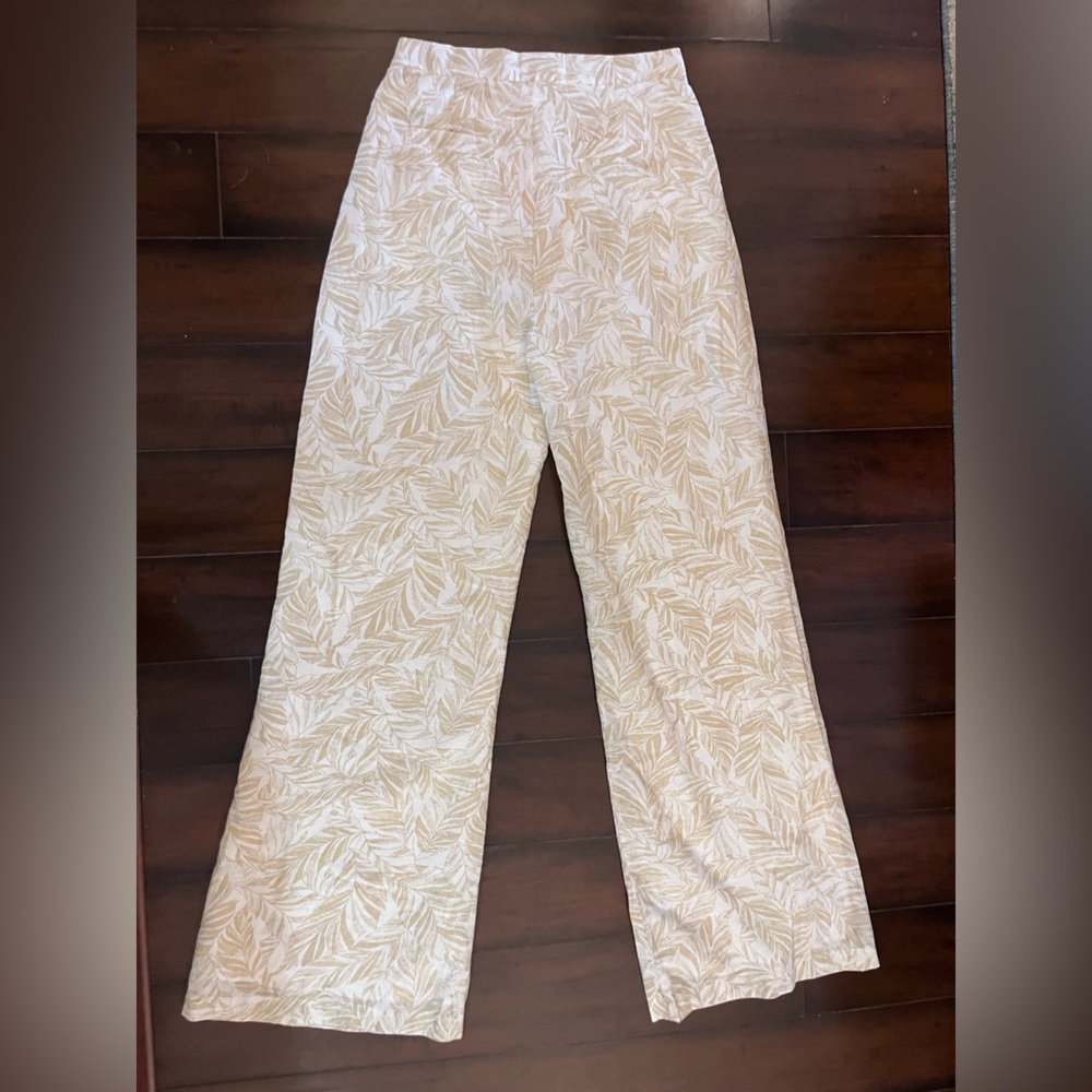 Hello Molly Swaying Palm Tree High Waist Wide-Leg Pants Size 6 New With Tag - Picture 4 of 8